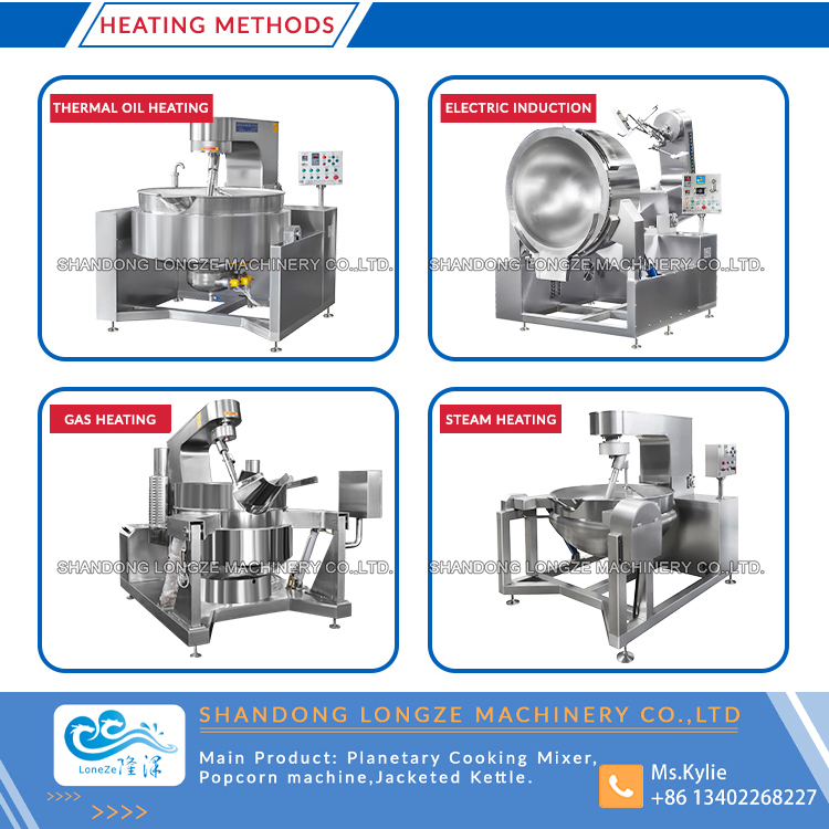 planetary stirring cooking mixer, steam cooking mixer, gas cooking mixer