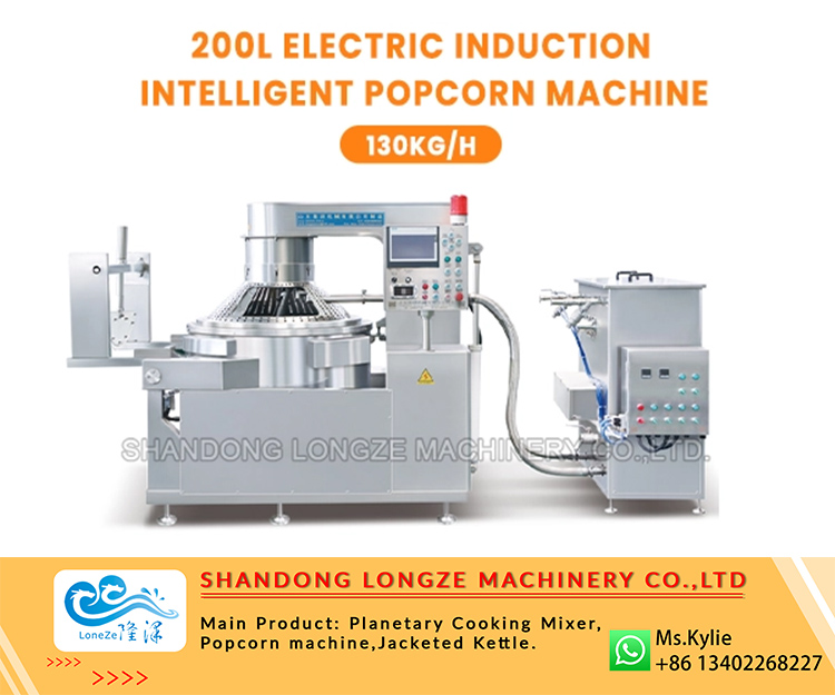 commercial caramel popcorn machine, industrial automatic popcorn machine, large capacity popcorn maker