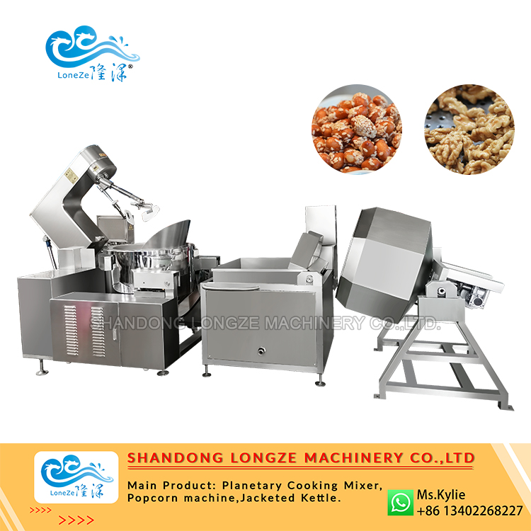 Industrial Honey Coated Peanut Production Line, Honey Coated Peanut Making Machine, High - Efficiency Honey Coated Peanut Production Equipment