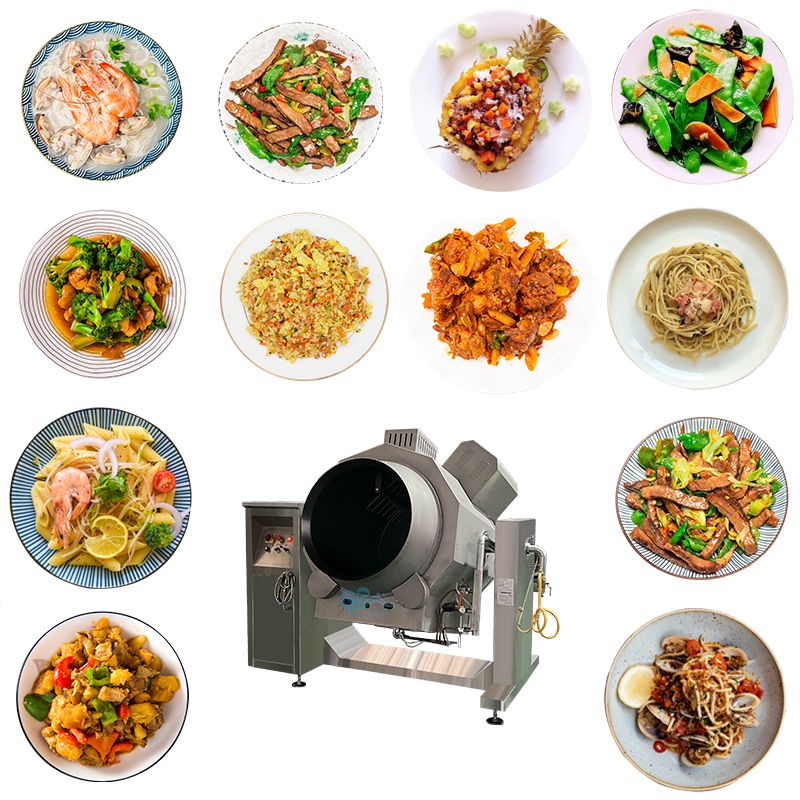 automatic cooking robot machine,gas cooking drum machine,stir fry cooking machine