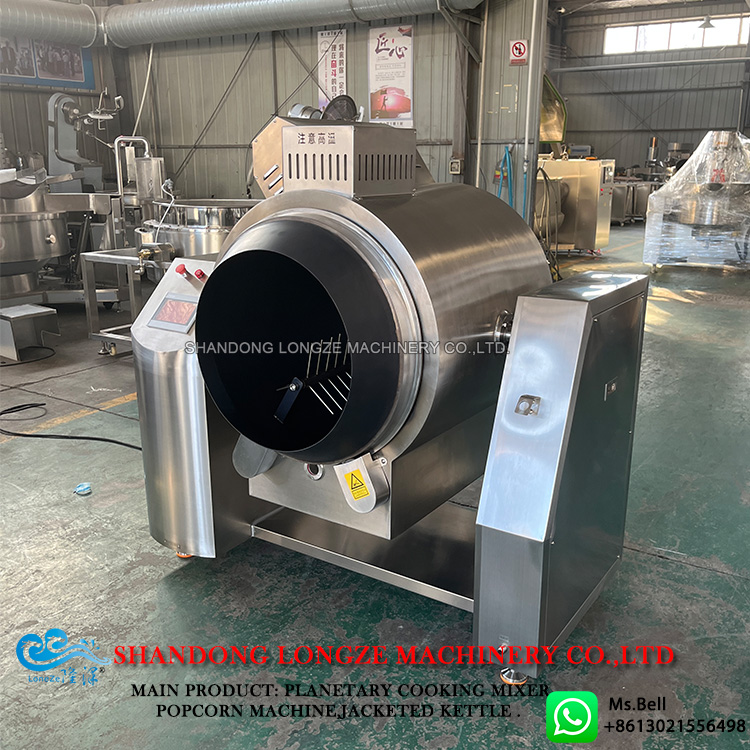 automatic rotate cooking drum machine, gas drum cooking machine,drum stir fry machine