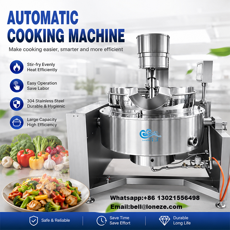 industrial stir fry machine, commercial cooking wok, automatic vegetable cooker, canteen cooking machine