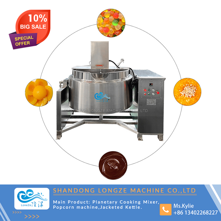 cooking jacketed kettle,jacketed cooking kettle cooking mixer pot,automatic jacket kettle with agitator