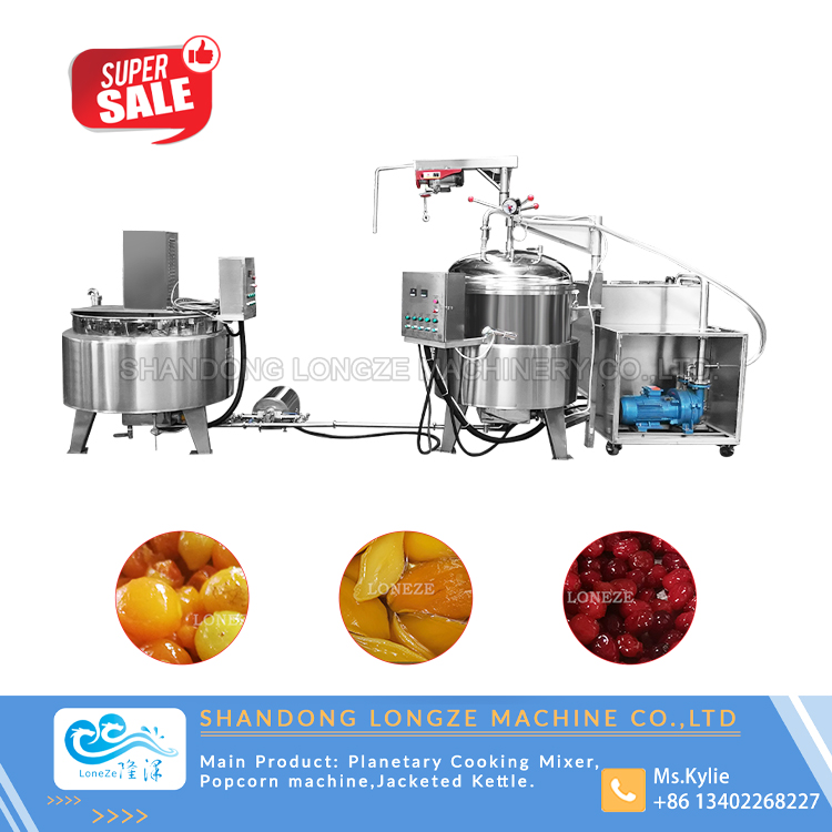 Pressure Vacuum Sugar Dipping Cooking Mixer Machine，Vacuum Sugar Dipping Jam Cooking Pot Machine，Sugar Dipping Soaking Pot Vacuum Sugar Boiling Cooking Pan Machine