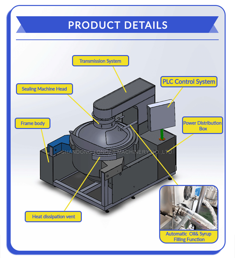 industrial popcorn making machine,full automatic popcorn machine,caramel popcorn maker