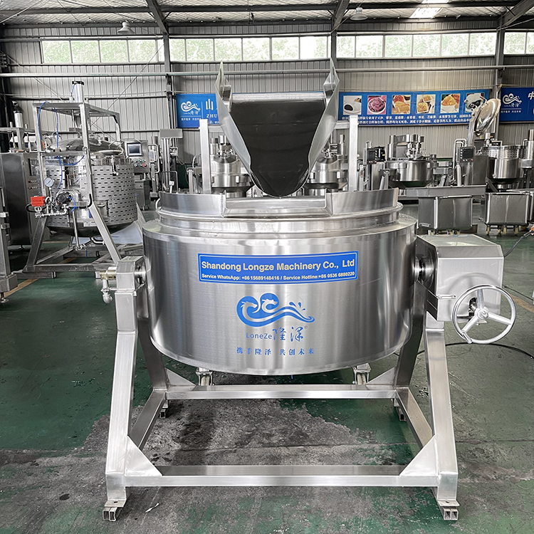 jam jacketed cooking kettle,sauce jacketed kettle with mixer,gas heating planetary jacketed kettle