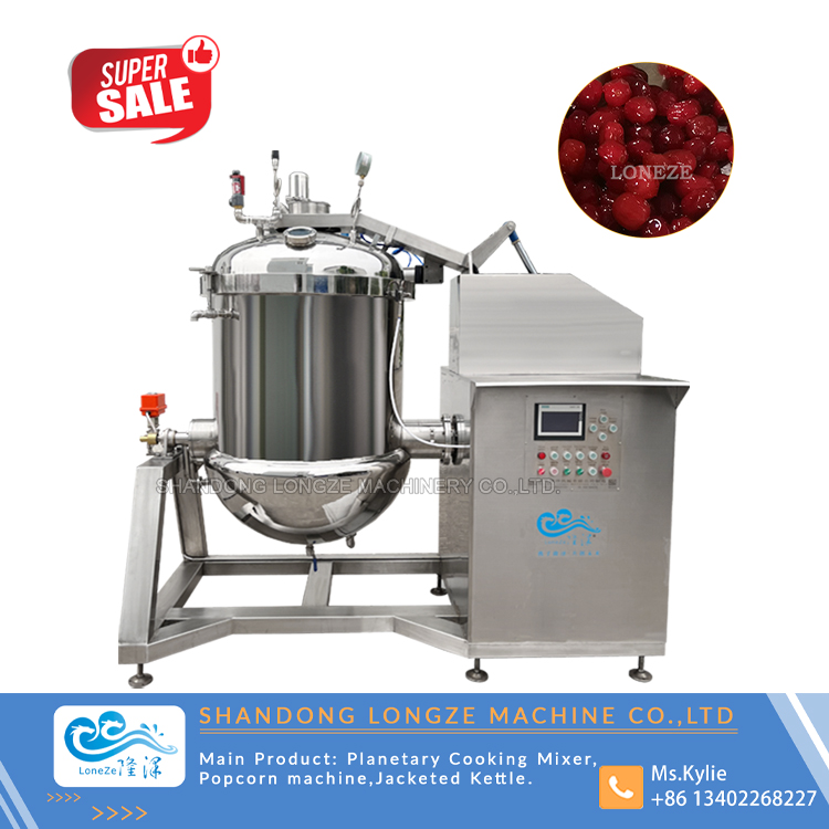 Pressure Vacuum Sugar Dipping Cooking Mixer Machine，Vacuum Sugar Dipping Jam Cooking Pot Machine，Sugar Dipping Soaking Pot Vacuum Sugar Boiling Cooking Pan Machine