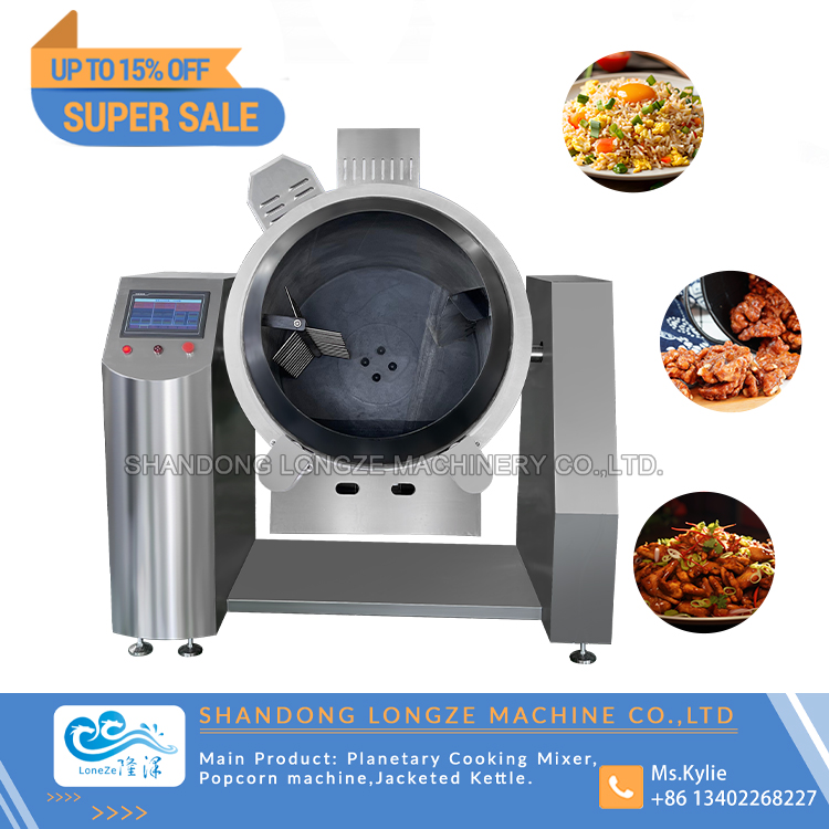 Central Kitchen Rotary Intelligent Drum Stir Fry Cooking Machine,Commercial Gas Electric Cooking Robot Machine,Auto Gas Drum Rotating Cooking Robot Machine