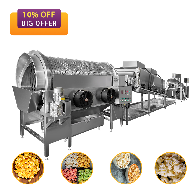 Electric Caramel Popcorn Production Line,industrial popcorn machine production line,Gas Pop Corn Cooking Frying Popping Kettle Machine Popcorn Line