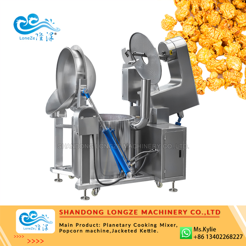 popcorn machine，popcorn production line，industrial popcorn making machine