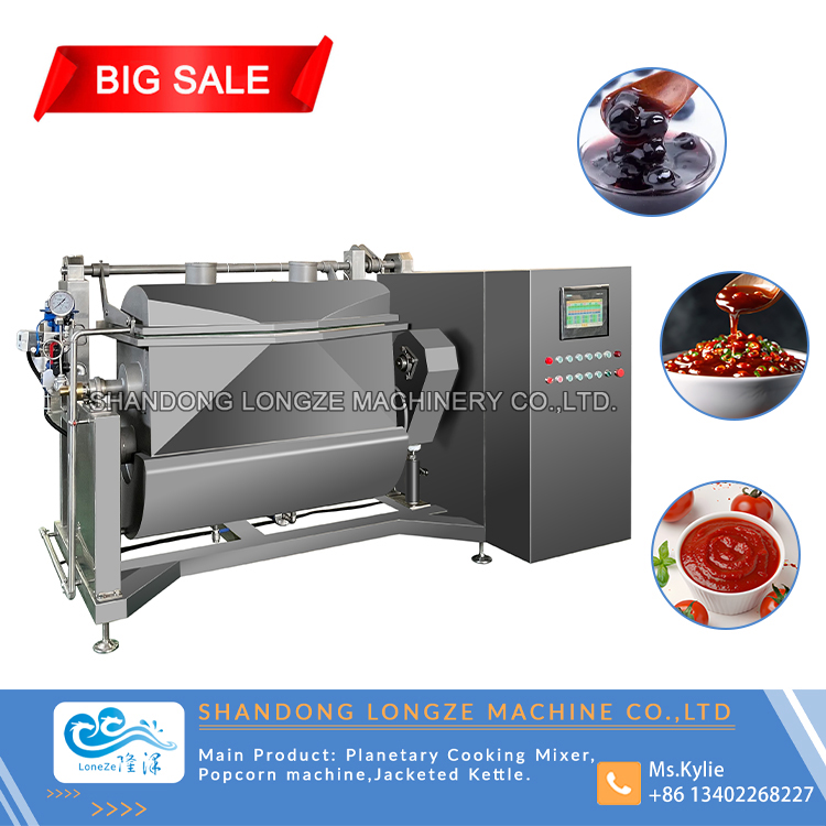 Horizontal Cooking Mixer,Industrial Big Capacity Vacuum Horizontal Cooking Mixer,Electric Heating Horizontal Cooking Mixer Machine