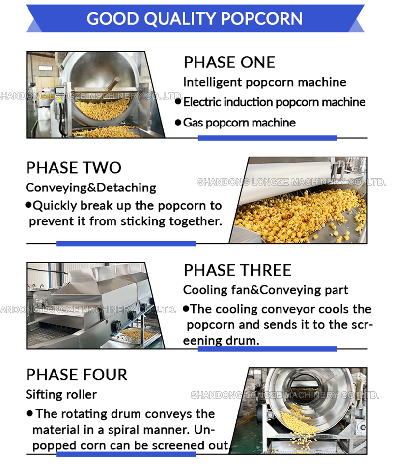 industrial popcorn making machine,full automatic popcorn machine,caramel popcorn maker