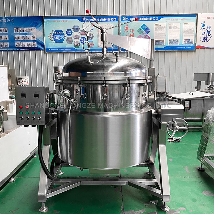 Automatic Gas Bone Soup Pressure Cooker，China Factory Commercial High Pressure Cooker，Industrial Electric Heated Pressure Cooker 