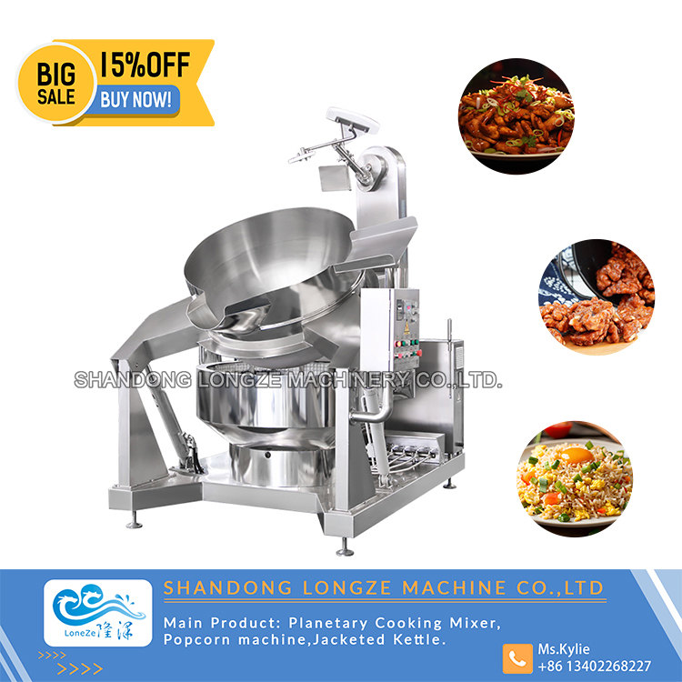 Electric Cooking Mixer,Sauce Cooking Kettle with Planetary Mixer,Big Capacity Cooking Mixer Machine