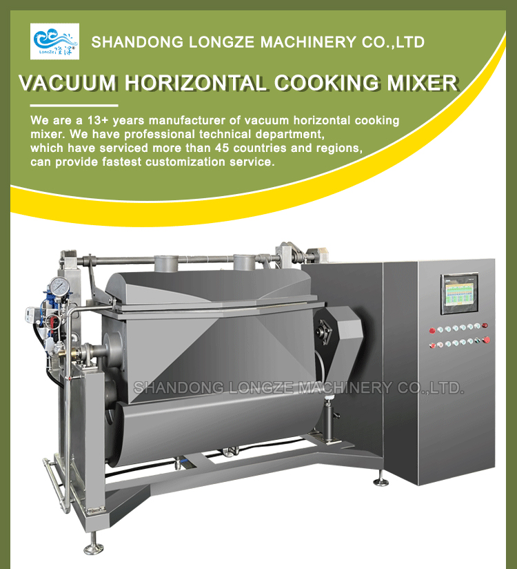 Steam Heating Horizontal Mixer,Horizontal Meat Mixer Machine,Horizontal Bean Paste Filling Cooking Mixer  Machine