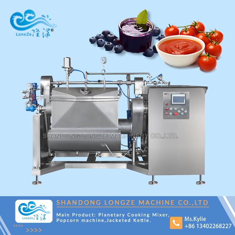 Big Capacity Vacuum Horizontal Mixer for Bean Paste Jam,Big Capacity Steam Horizontal Mixer,Fruit Jam Horizontal Vacuum Cooking Machine Mixer