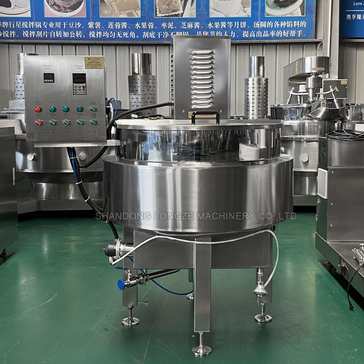 jam jacketed cooking kettle,sauce jacketed kettle with mixer,gas heating planetary jacketed kettle