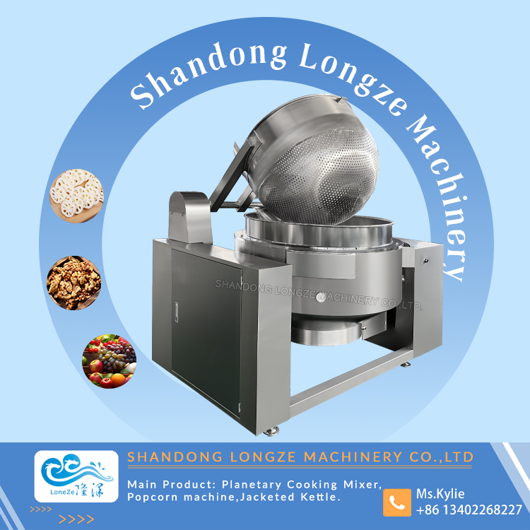 industrial automatic blanching machine，gas heating boiling pot，Stainless steel commercial tilting blanching machine