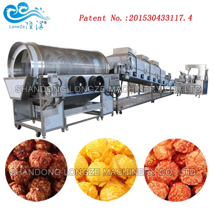 automatic caramle popcorn production line