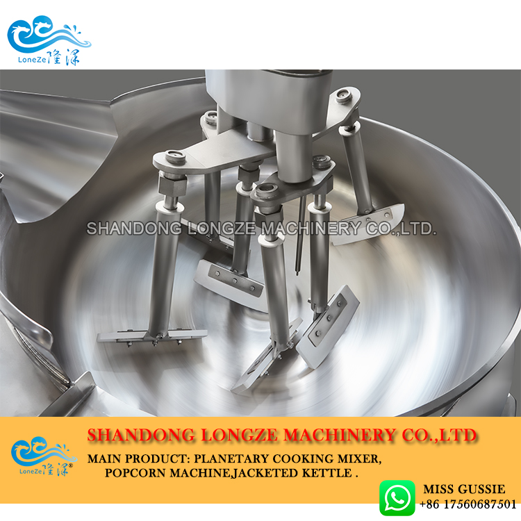 industrial cooking mixer machine， automatic cooking pot with mixer，large cooking mixer machine