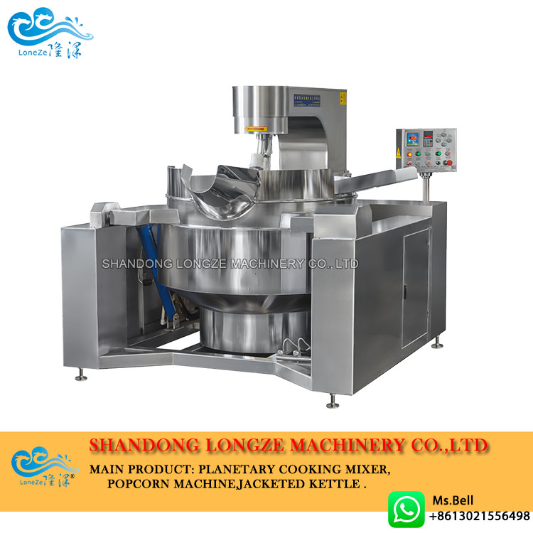 chili sauce cooking mixer machine, cooking kettle with mixer, sauce automatic cooking mixer    