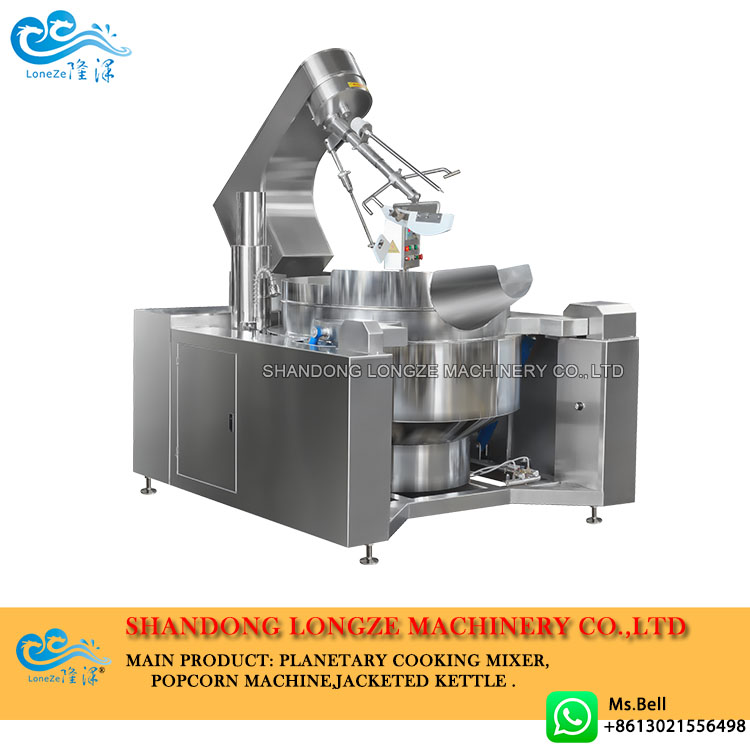 chili sauce cooking mixer machine, cooking kettle with mixer, sauce automatic cooking mixer    