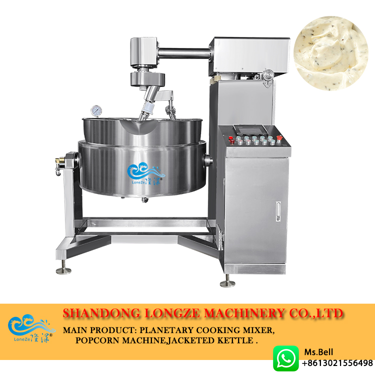 sauce cooking mixer machine,cooking kettle with mixer, ranch mixing cooking machine