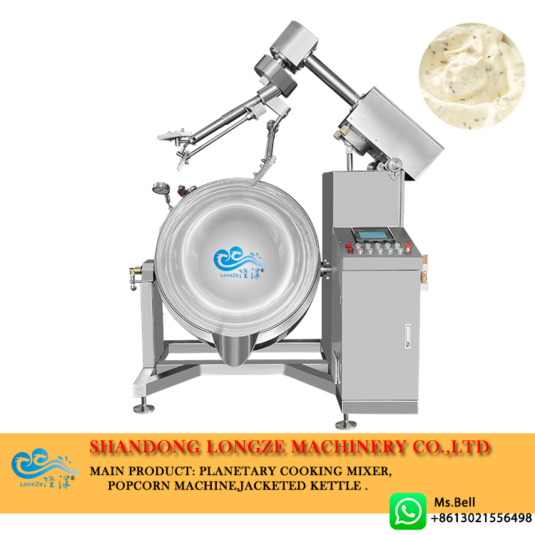 sauce cooking mixer machine,cooking kettle with mixer, ranch mixing cooking machine