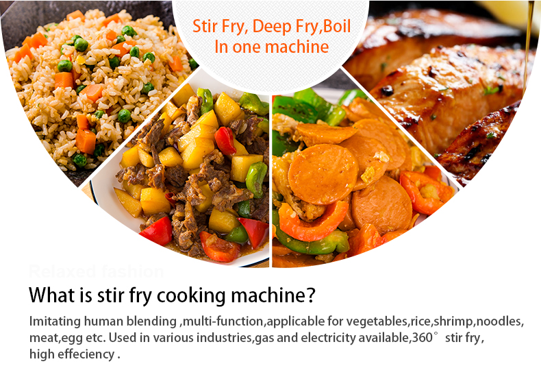 drum cooking machine,stir fry machine,automatic cooking robot machine