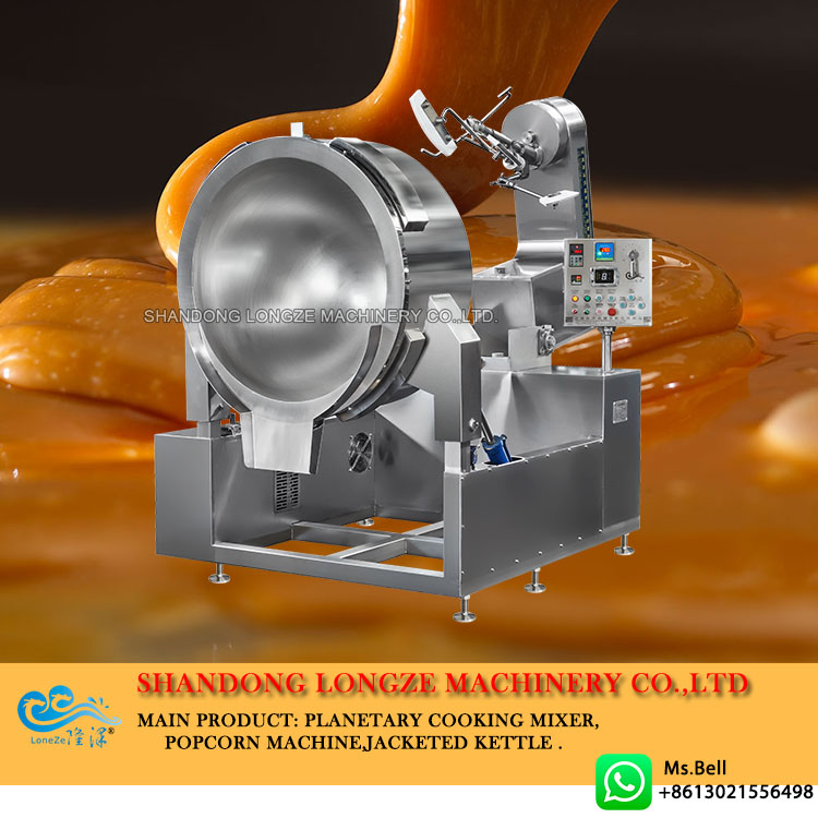 caramel cooking mixer machine，automatic caramel cooking machine，caramel cooking boiling machine