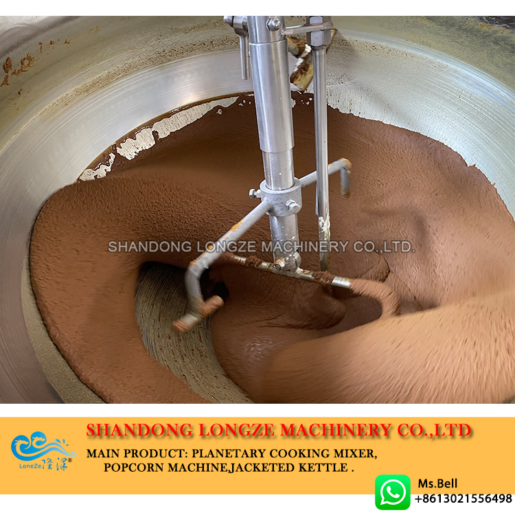 curry paste cooking mixer, curry paste cooking kettle with stirrer,India curry making machine
