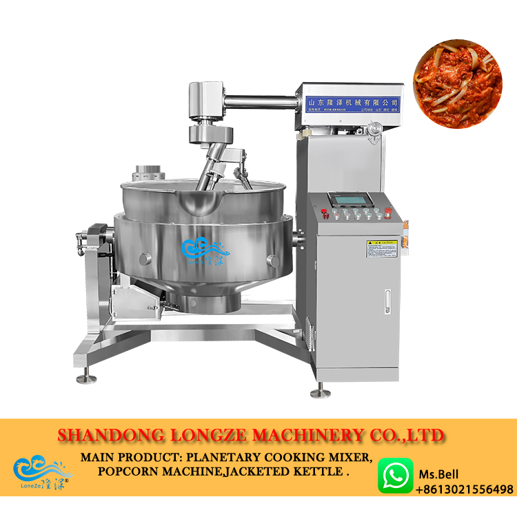 Sambal paste cooking pan, Sambal cooking mixer machine,industrial Sambal sauce making machine mixer