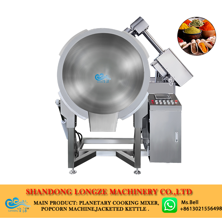 cooked spices making machine, spices cooking mixer, spices mixing machine
