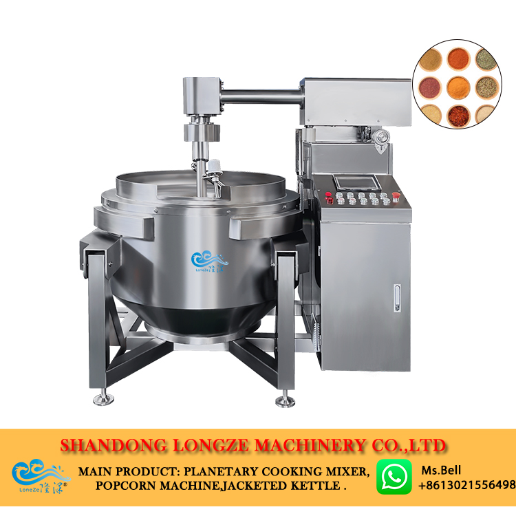 cooked spices making machine, spices cooking mixer, spices mixing machine