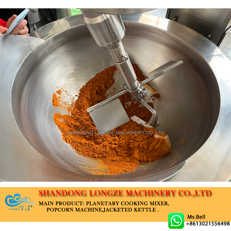 cooked spices making machine, spices cooking mixer, spices mixing machine