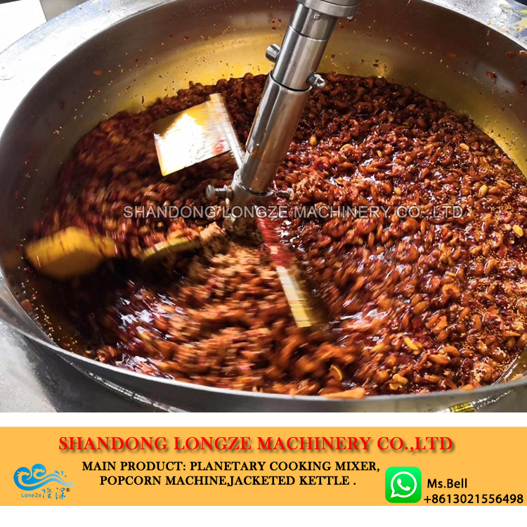 Sambal chili sauce cooking mixer, industrial cooking machine manufacturer, chili sauce production equipment, food processing equipment