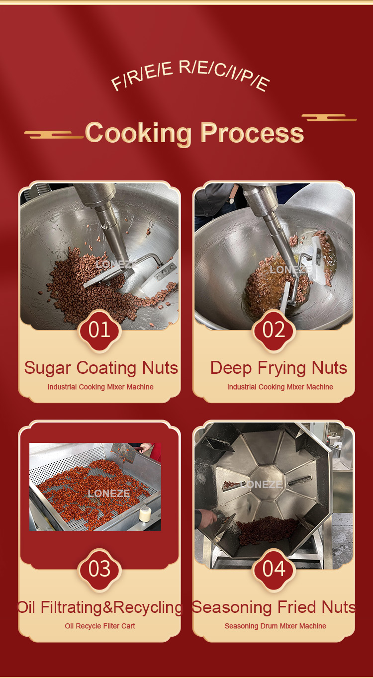 Automatic Industrial Peanut Frying Processing Coated Production Line