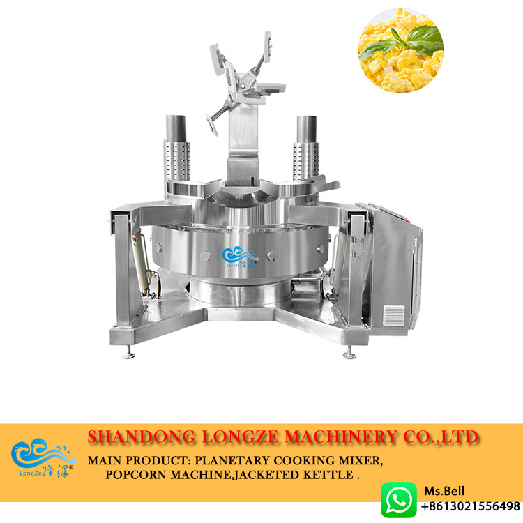 cooking mixer machine, food kitchen equipment, scrambled eggs cooking pot