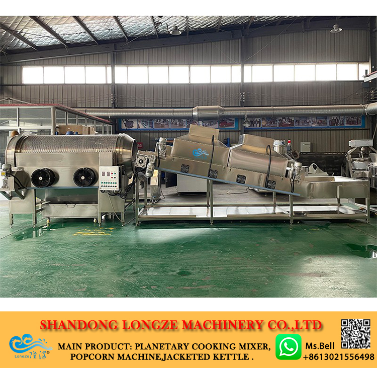 popcorn processing line, automatic popcorn production line, snack food popcorn machine