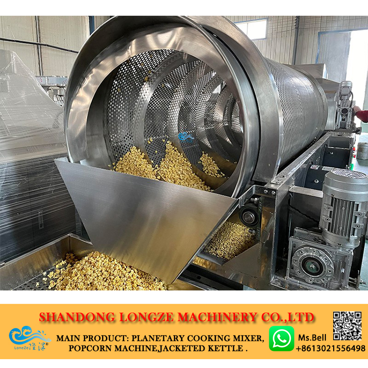 popcorn processing line, automatic popcorn production line, snack food popcorn machine