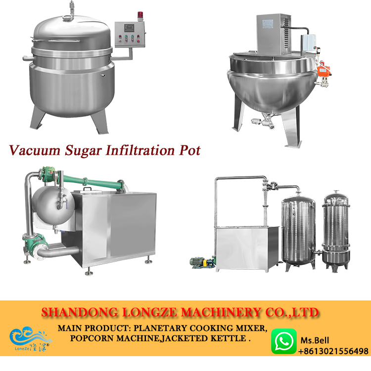 sugar dipping machine, candied fruit cooking pot, vacuum sugar dipping pot