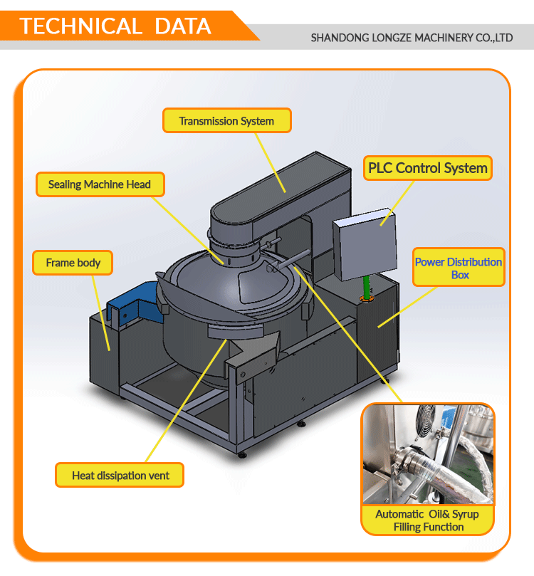 large popcorn machine, automatic industrial popcorn machine,commercial popcorn machine equipment