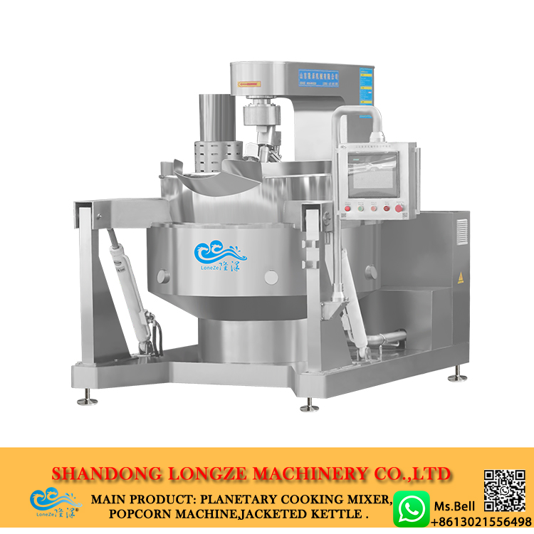 kitchen cooking machine factory,cooking kettle with stirrer,industrial cooking mixer machine