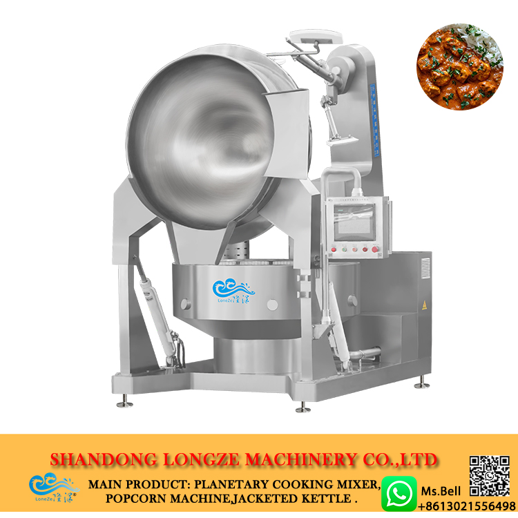 kitchen cooking machine factory,cooking kettle with stirrer,industrial cooking mixer machine