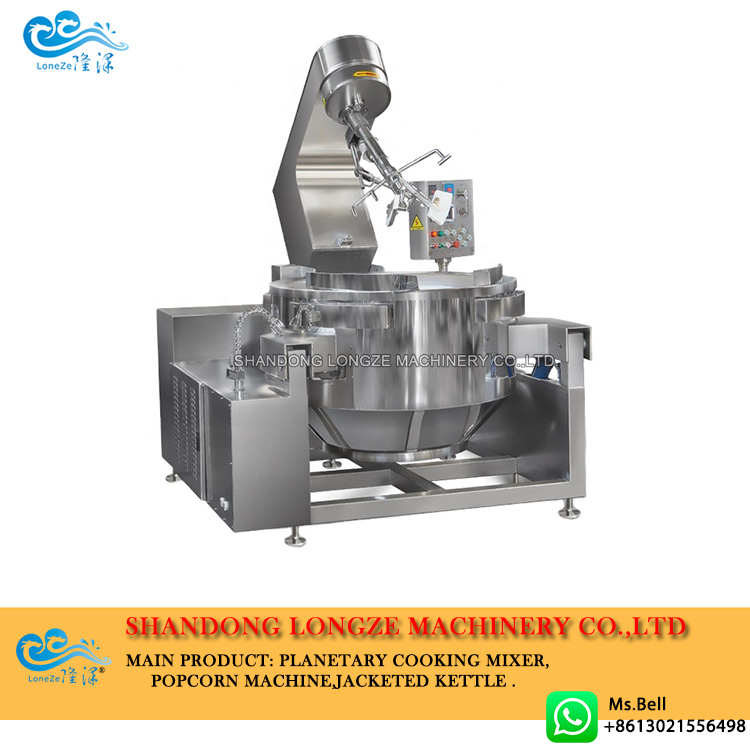 scallion oil cooking pot with mixer, onion oil cooking kettle with stirrer, frying scallion onions cooking mixer