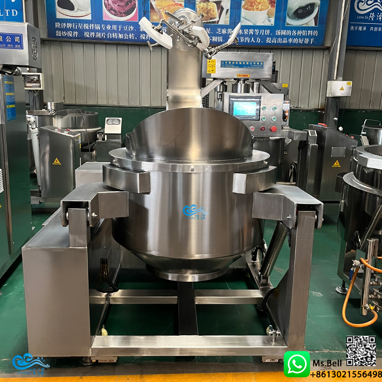 Lokum making machine , Turkish delight stirring pot, industrial cooking kettle with mixer