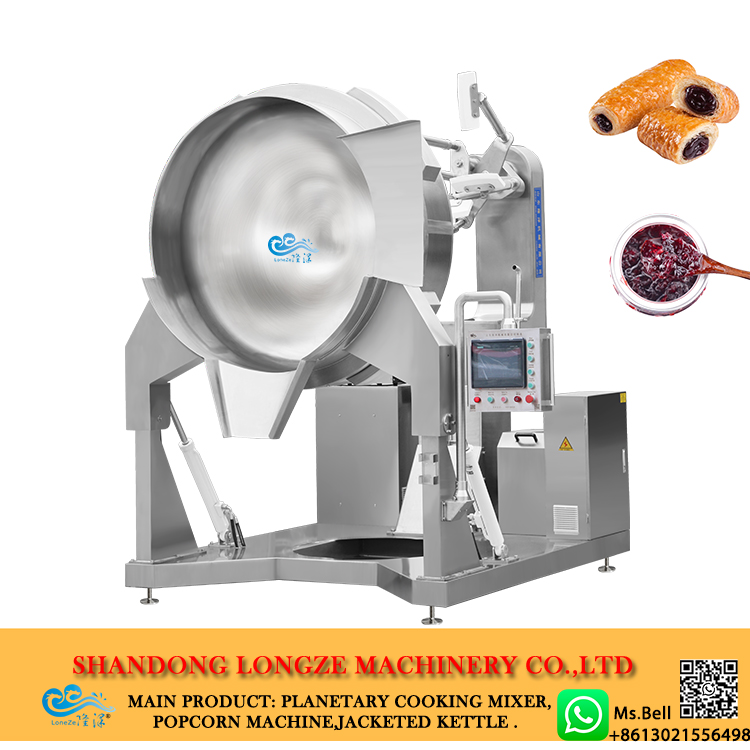 stuffing making machine, fillings processing factory machine, automatic cooking pan with Stirrer
