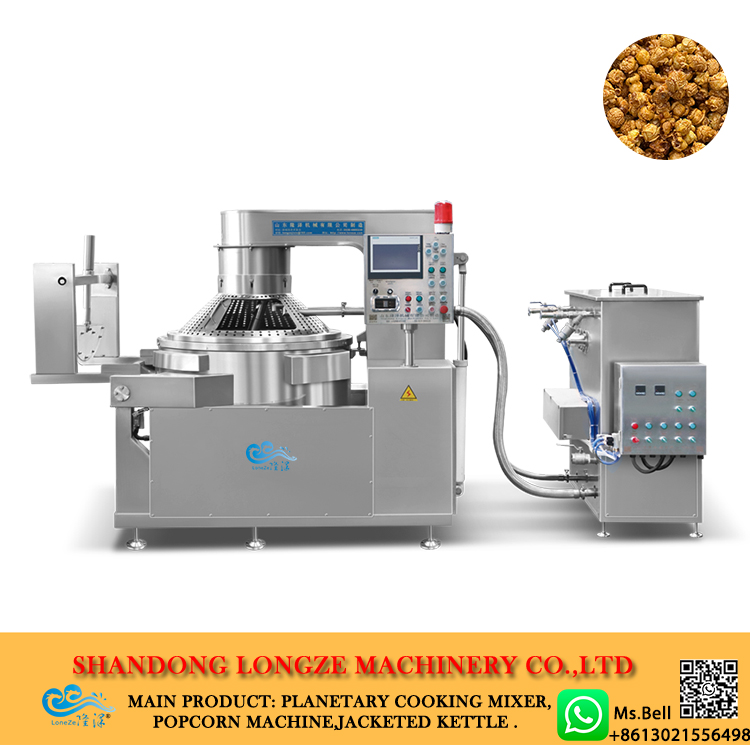 popcorn machine and production line,popcorn making machine, industrial full automatic popcorn line