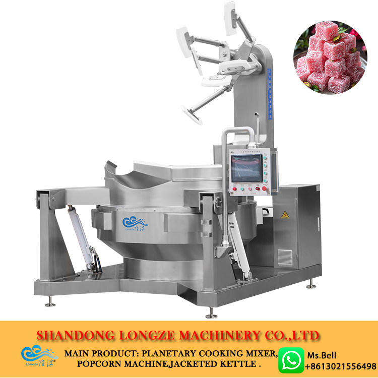 lokum cooking kettle, turkish delight making machine,automatic cooking mixer machine for dessert