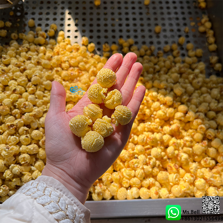 caramel popcorn production line, popcorn factory machine, continuous popcorn production line